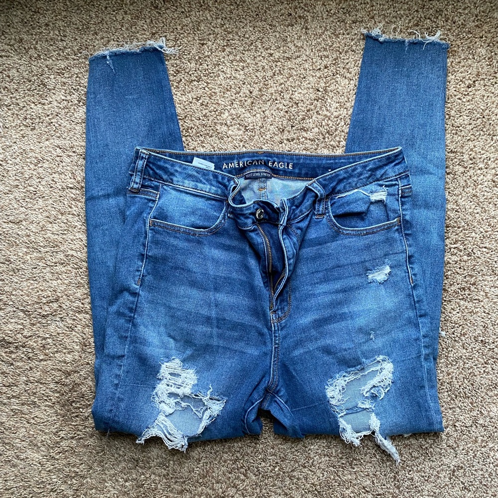 American Eagle size 16 Distressed Jeggings